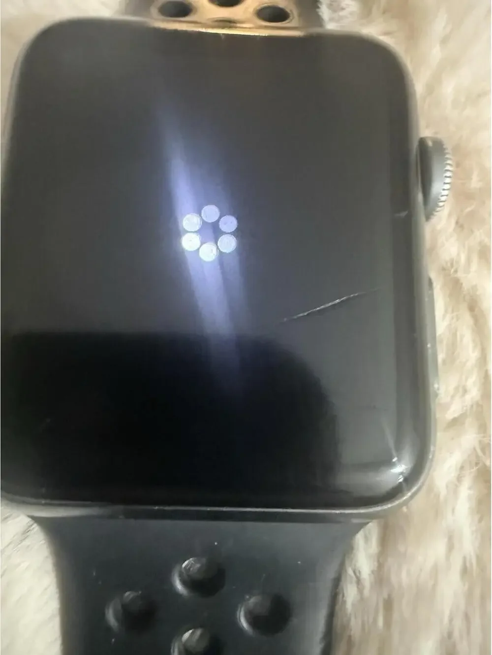 Apple Watch Series 3 42mm GPS + Cellular Aluminum Case Black Sport Band A1861